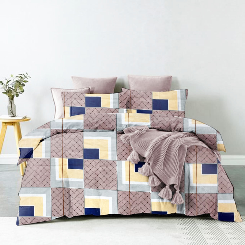 UPNEJA V HANDLOOM Celebration Polycotton Printed Double Bedsheet with two pillow cover ( 90"X100" Gift Pack )