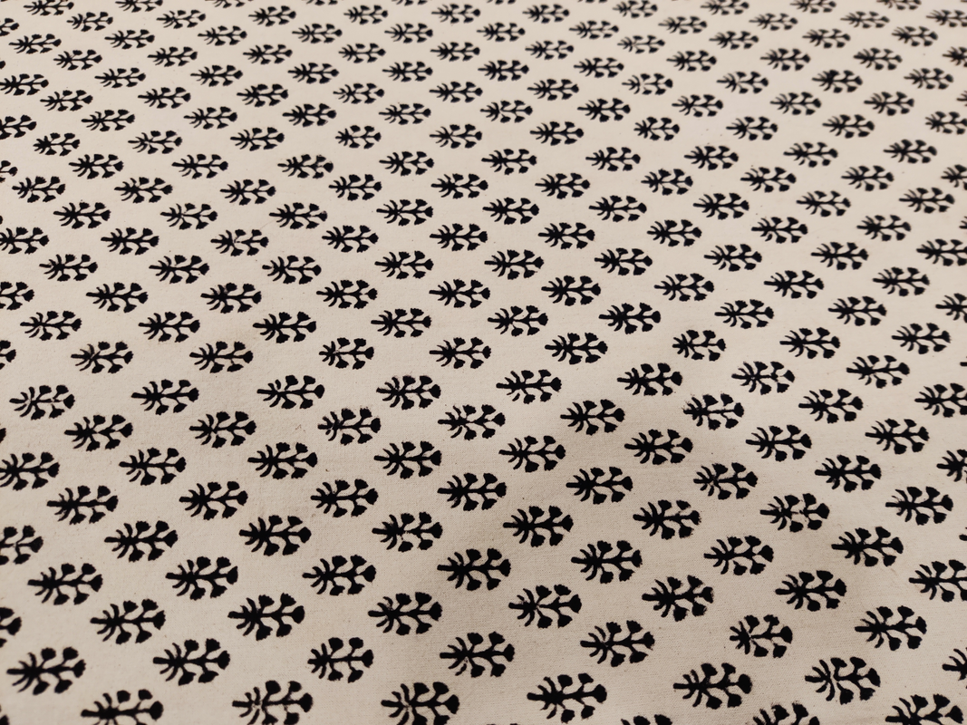 D14 Hand Block Printed Bagru print double bedsheet with 2 pillow cover (D14)